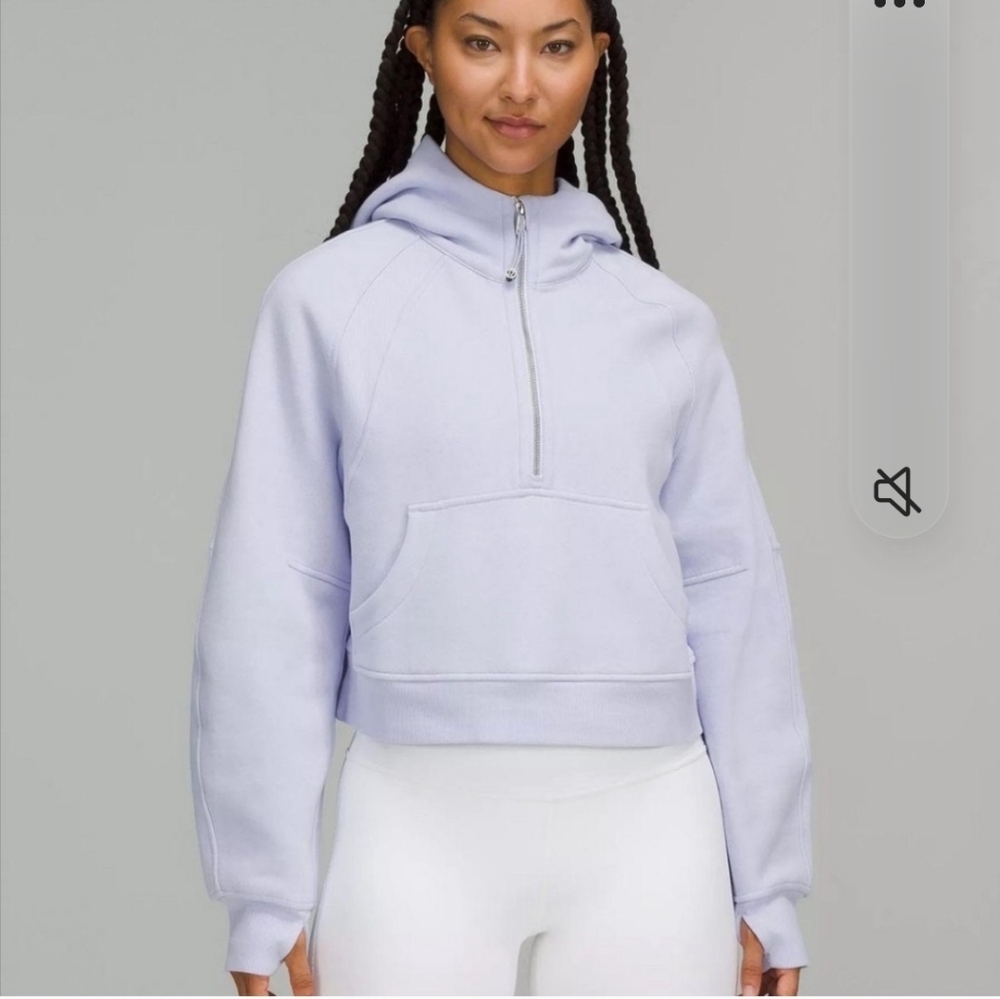 BNWT Lululemon Scuba 1/2 zip pullover XS/S Pastel Blue